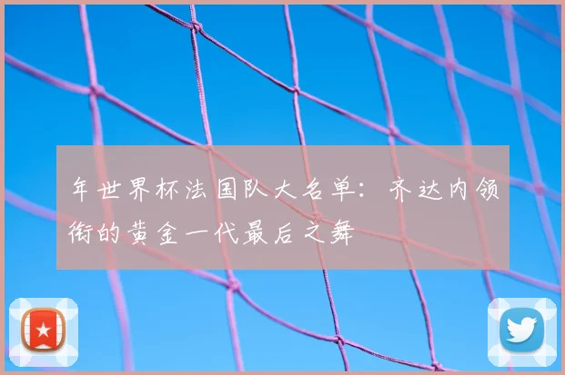 年世界杯法国队大名单：齐达内领衔的黄金一代最后之舞